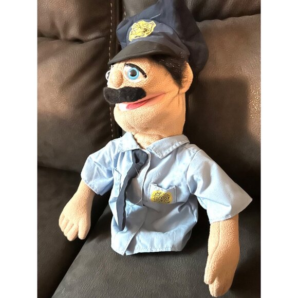 Melissa & Doug Police Officer Puppet Plush Toy With Hat & Uniform Ages 3+ 1987 - Picture 2 of 10